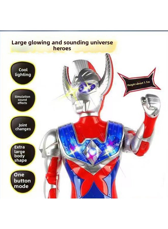 Oversized Degas Cello Ott Superman Children's Toy Touch Sound And Light Male And Girl Doll Birthday Gift Box Full Set-Color:Charging Suit  - Image 3