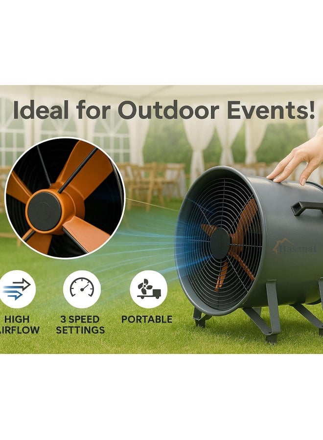 HASANAT ESSENTIALS Essentials VENTAIR-GX | 10" High-Speed Kitchen & Industrial Ventilation Fan  - Image 4