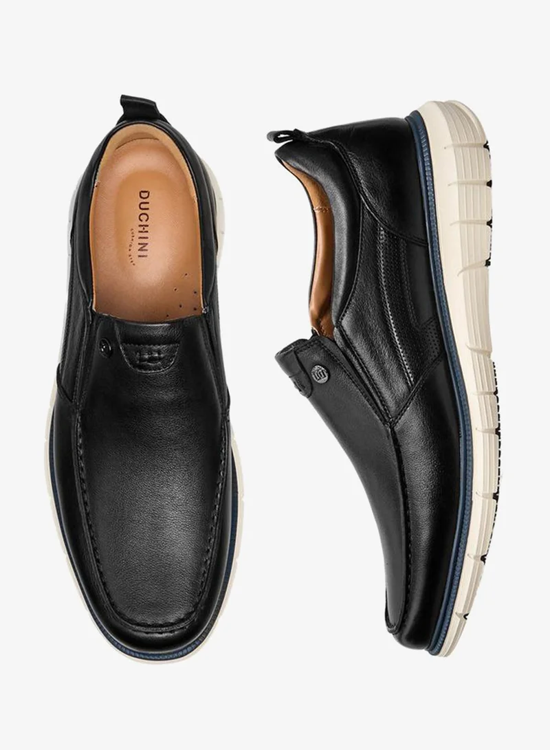 DUCHINI Men Leather Slip-On Loafers