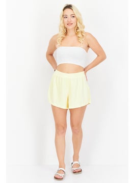 GILLY HICKS Women Terry Textured Basic Short, Yellow  - Image 3