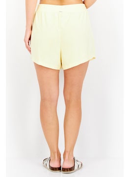 GILLY HICKS Women Terry Textured Basic Short, Yellow  - Image 1