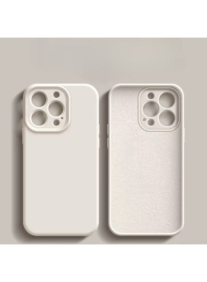 ألترون جراب ALTRONE لهاتف iPhone 16 Pro Max، غطاء سيليكون سائل متوافق مع MagSafe - جراب هاتف نحيف وناعم ومقاوم للصدمات مع حماية لعدسة الكاميرا، مقاوم للخدش وبصمات الأصابع (لون عاجي ثلجي) - Image 2