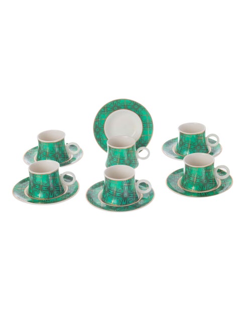 golden coffee cups set 12 pcs