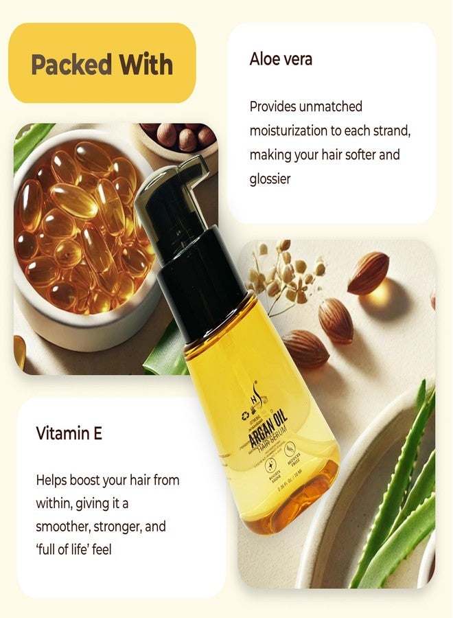 HerStyler Advanced Argan Oil Hair Serum for Women - Anti Frizz Serum for Hair - for Frizzy, Dry and Damaged Hair - Nourishing - 2.36 Fl Oz / 70 Ml (1 Pack) - Image 3