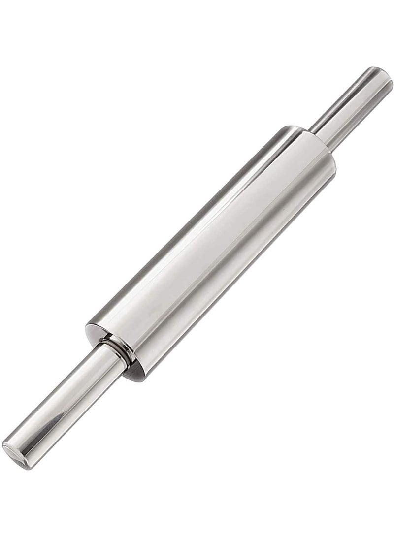 Classic Stainless Steel Dough Pin, Smooth and Lightweight Non-Stick, Professional Dough Roller, Keeps Dough Cool, Suitable for Bread, Fondant, Pie Crust, Pastry, Cookies, Pizza Dough, Pasta - Image 1