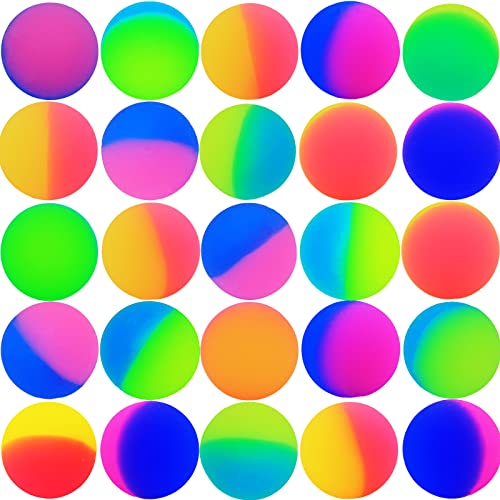 Oleitodh 50 Frosty Bouncy Balls  ICY Bounce Bulk Pack 45mm17 inch Rubber Balls HiBounce Assorted Colors Boys  Girls Birthday Party Favors  Carnival Prizes - Image 1