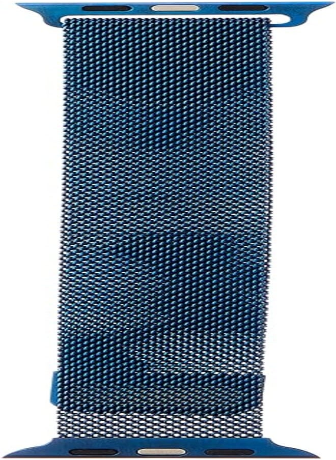 Generic Magnetic milanese loop stainless steel metal band for apple iwatch 42mm/44mm - blue color 