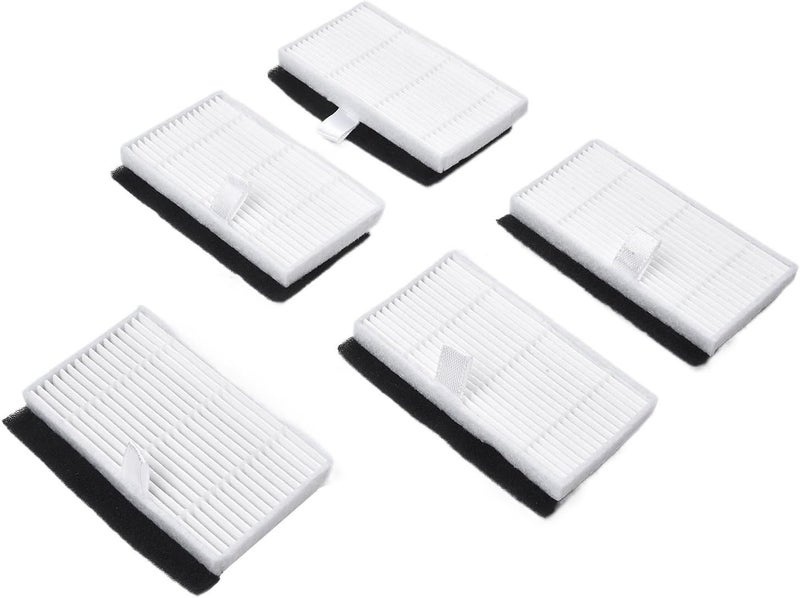 Replacement Filter Kit for Liectroux G7 Vacuum Cleaner, for AENO RC4S and EVOLUTION AIRO, 5-Pack Accessory Set, Plastic + Filter Paper, Black + White - Image 1