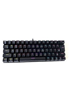 T-WOLF 63 Keys Wired Mechanical Gaming Keyboard Rgb Backlit Ultra Compact Mini Keyboard Waterproof Mini Compact 63 Keys Keyboard For PC Mac Gamer Typist Travel Easy Black  - Image 1