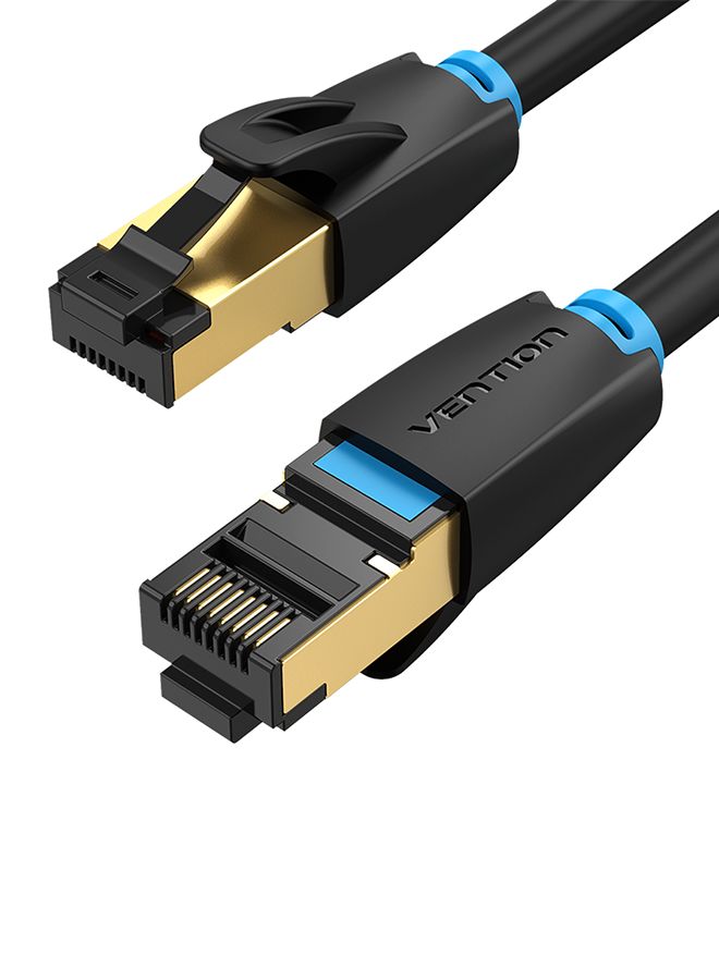 كابل توصيل الإرسال السريع CAT8 مع بروتوكول SFTP لحماية غلاف LSZH أسود - Image 1