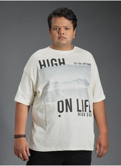 HIGH STAR Regular Fit White T-Shirt for Men  - Image 2
