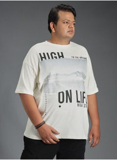 HIGH STAR Regular Fit White T-Shirt for Men  - Image 3