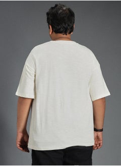 HIGH STAR Regular Fit White T-Shirt for Men  - Image 5