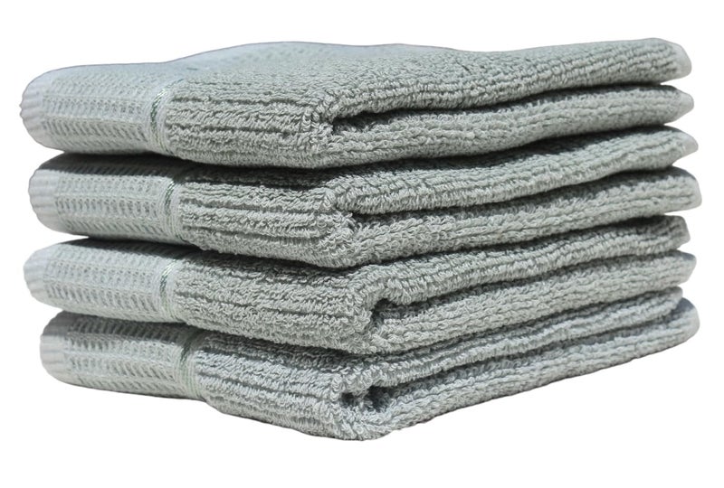 Solance Basic Cotton Hand Towel 450 GSM Ultra Soft and Super Absorbent Set of 4 Olive Green - Image 3