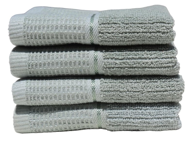 Solance Basic Cotton Hand Towel 450 GSM Ultra Soft and Super Absorbent Set of 4 Olive Green - Image 2