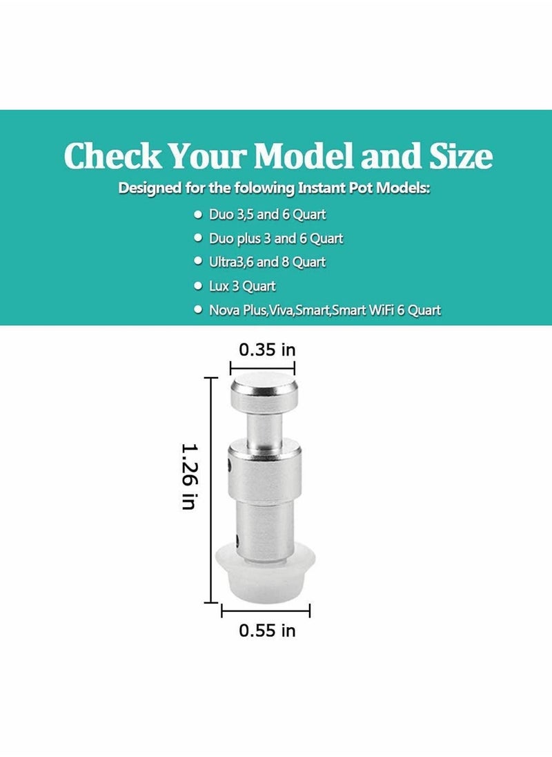 Y&D - Steam Release Handle Original Float Valve Replacement Parts Universal Pressure for Instant Pot with 3 Silicone Caps Gaskets Ultra 3, 6, 8 QT Electric Cooker - Image 1