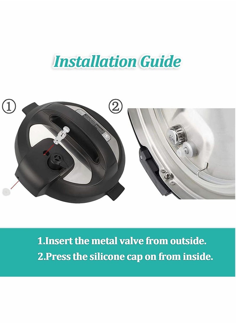 Y&D - Steam Release Handle Original Float Valve Replacement Parts Universal Pressure for Instant Pot with 3 Silicone Caps Gaskets Ultra 3, 6, 8 QT Electric Cooker - Image 1