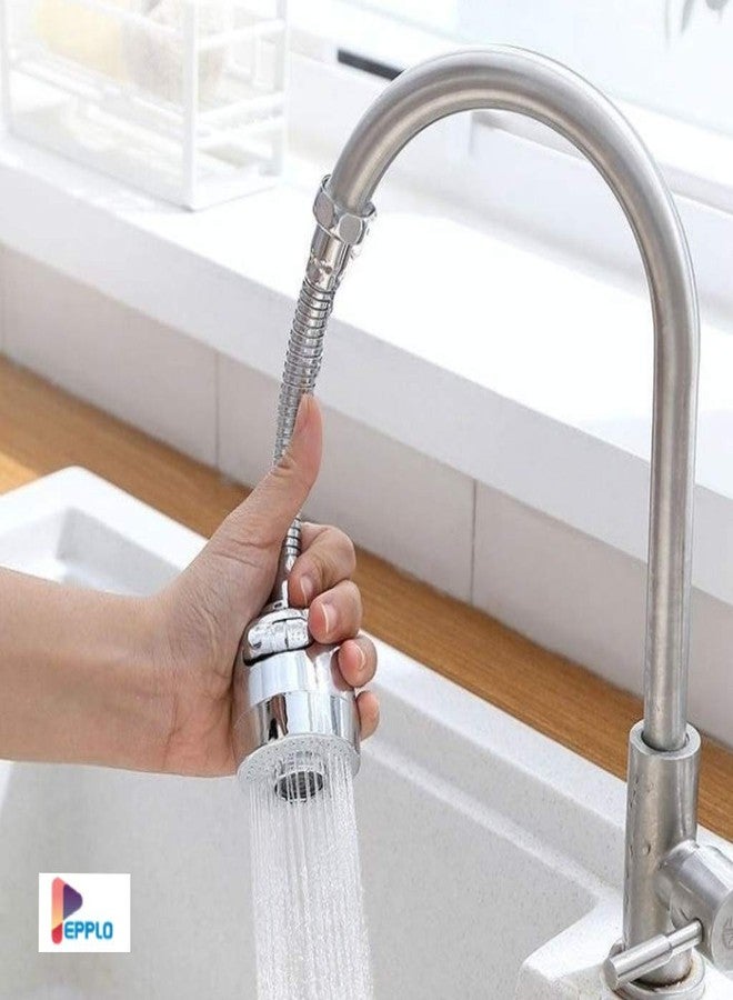 pepplo® Kitchen Faucet Aerator Sink Tap Sprayer Head -360 Degree Rotatable ABS Anti-Splash Faucet Sprayer Head Replacement - Sink Nozzle Attachment with 2 Modes (Faucet Head with Nozzel) - Image 3