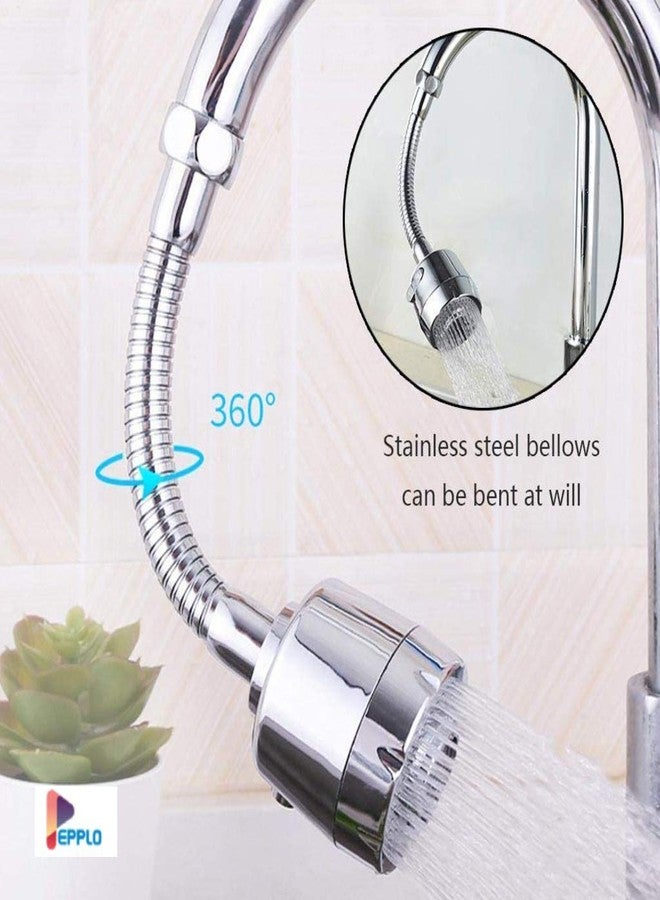 pepplo® Kitchen Faucet Aerator Sink Tap Sprayer Head -360 Degree Rotatable ABS Anti-Splash Faucet Sprayer Head Replacement - Sink Nozzle Attachment with 2 Modes (Faucet Head with Nozzel) - Image 4