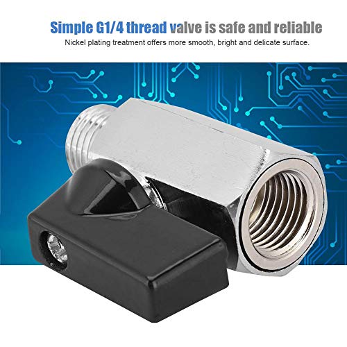 Bewinner Water Cooling Valve, G1/4 Threads Cooling Valves with Handle Design Water Ball Valve for Computer Water Cooling System - Image 2