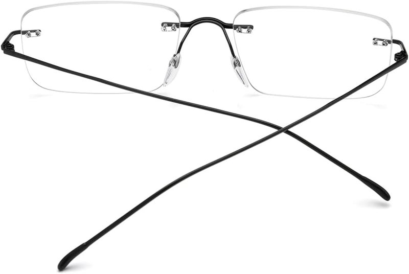 FONEX Titanium Glasses Frame,Rimless Frameless Optical Eyewear Eyeglasses for Men and Women F85634 - Image 5
