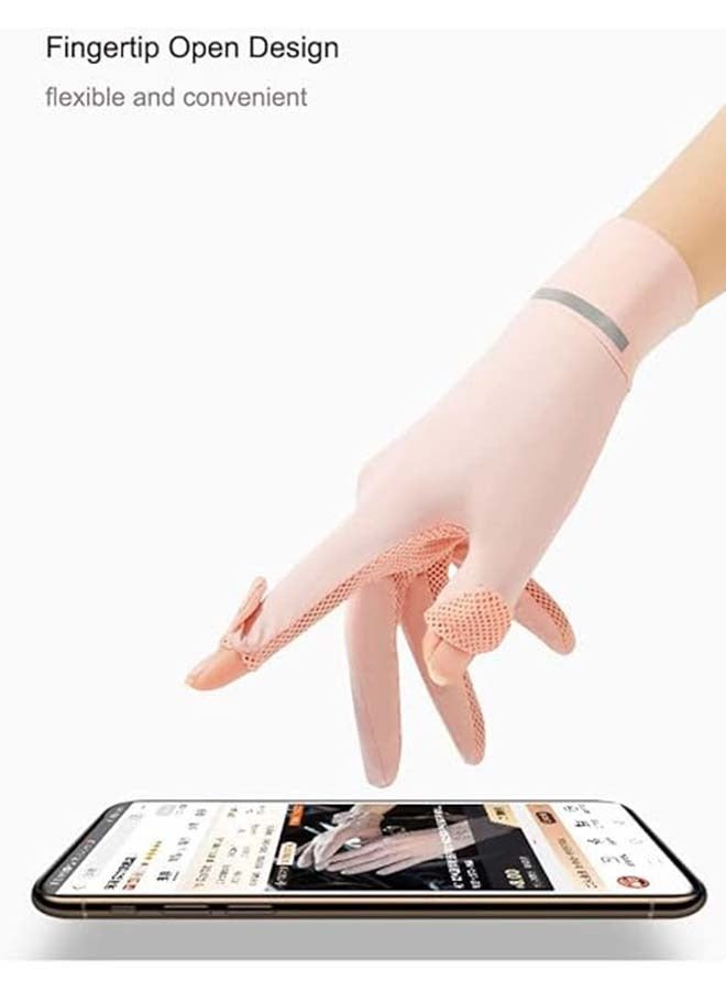MJZ Driving gloves sun protection gloves mittens women driving gloves,  Women's Sun Protection Quick Dry Anti Slip Driving Gloves One Size  - Image 4