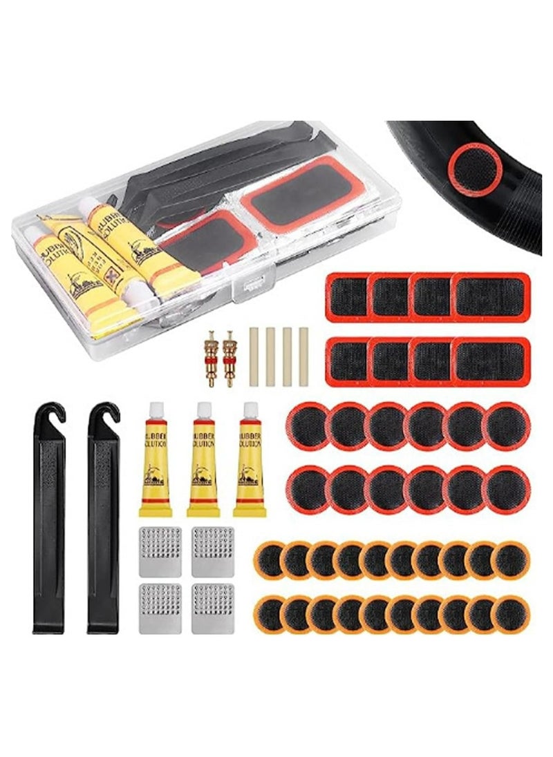CMGTYYD Bike Tire Repair Kits, Bycicle Inner Tube Puncture Patch Kit with Portable Storage Box, Bicycle Tube Patch Kits for Cycling, Motorcycle, Inflatable Rubber  - Image 1