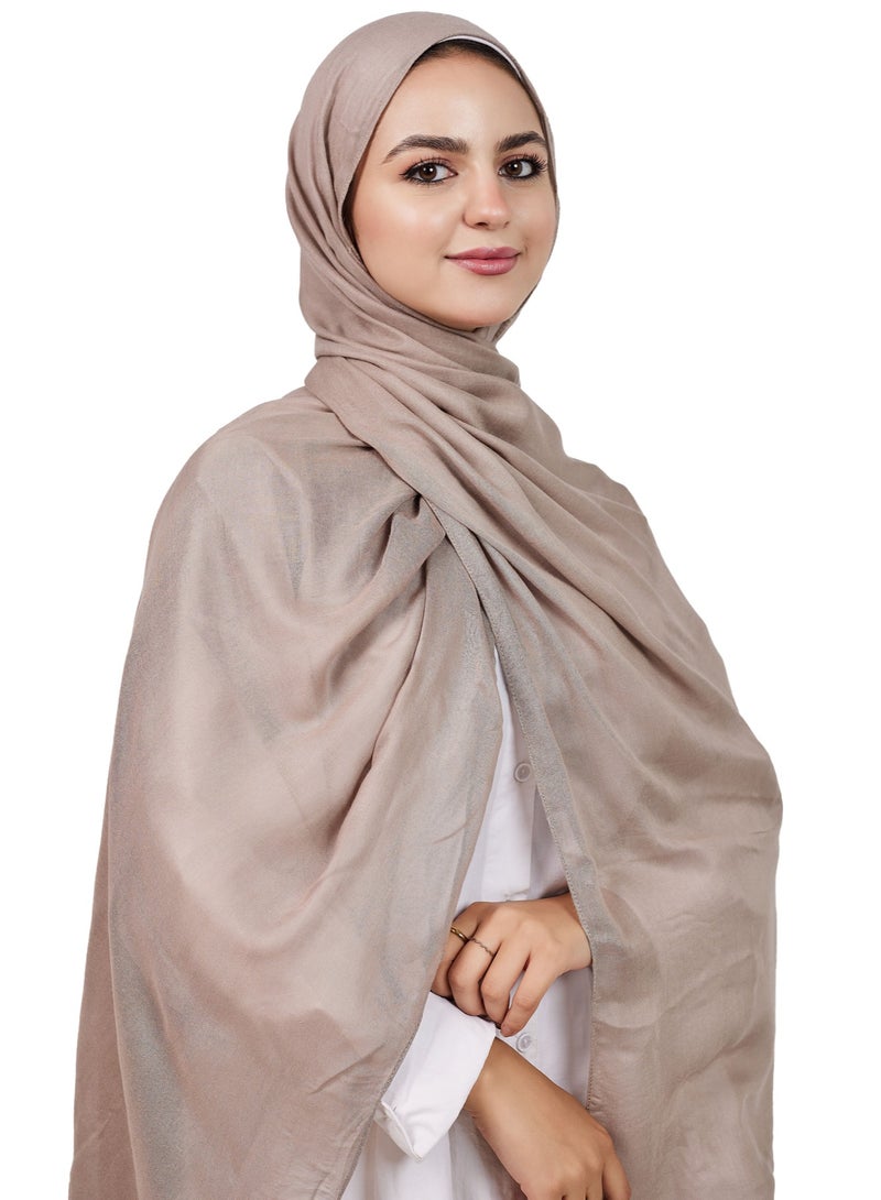 Plain Cotton Modal Veil - Cafe