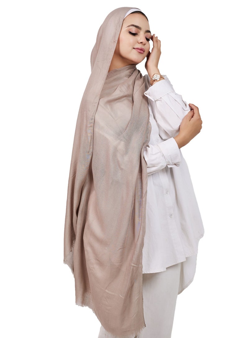 Plain Cotton Modal Veil - Cafe