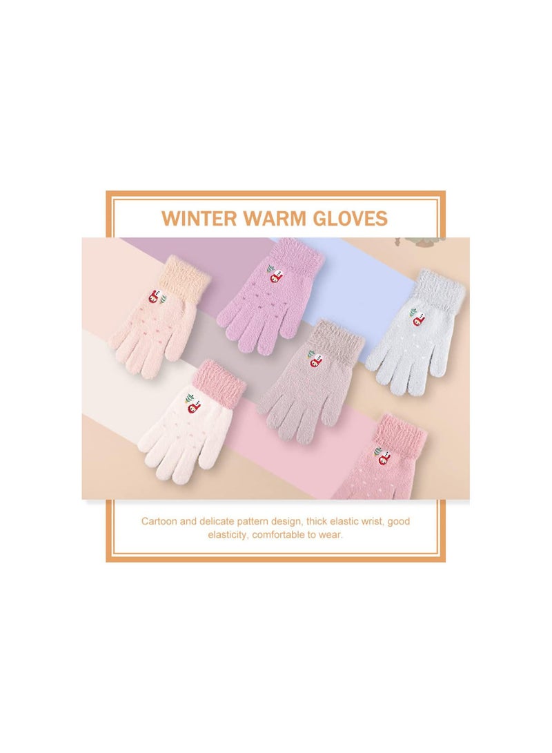 GGOOT 4 Pairs Full Finger Gloves Thicken Gloves Winter Warm Gloves Screen Touch Gloves  - Image 3