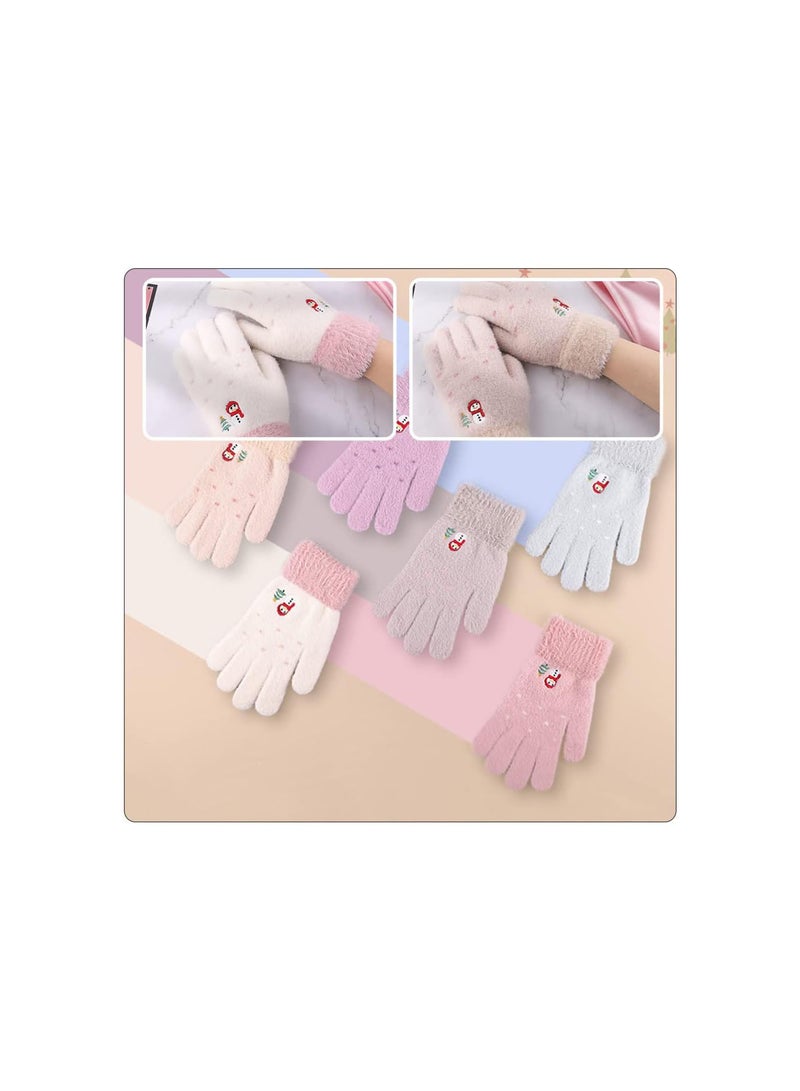 GGOOT 4 Pairs Full Finger Gloves Thicken Gloves Winter Warm Gloves Screen Touch Gloves  - Image 2