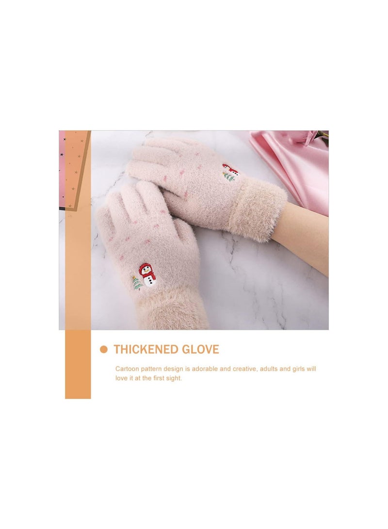 GGOOT 4 Pairs Full Finger Gloves Thicken Gloves Winter Warm Gloves Screen Touch Gloves  - Image 5
