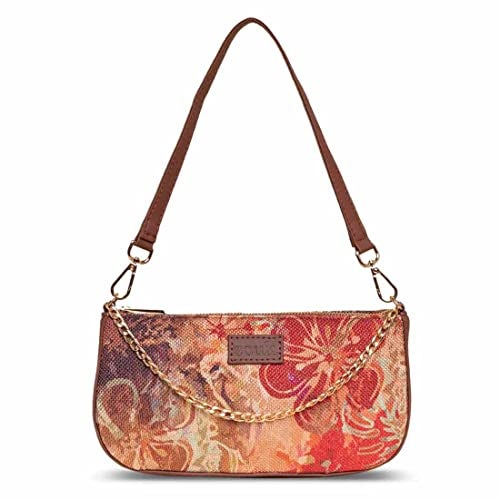 ZOUK Baguette Bag | Crossbody Bags for Women | Women's Handbags | Stylish Sling Bag for Woman | Vegan Leather Evening Bag | Travel & Office Use | Purse and Wallet | FloLov Print - Image 1