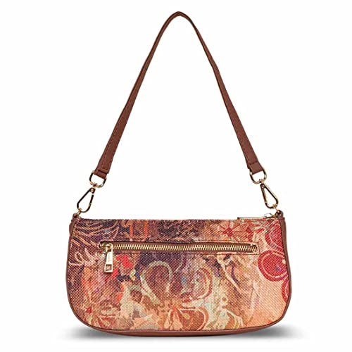 ZOUK Baguette Bag | Crossbody Bags for Women | Women's Handbags | Stylish Sling Bag for Woman | Vegan Leather Evening Bag | Travel & Office Use | Purse and Wallet | FloLov Print - Image 5
