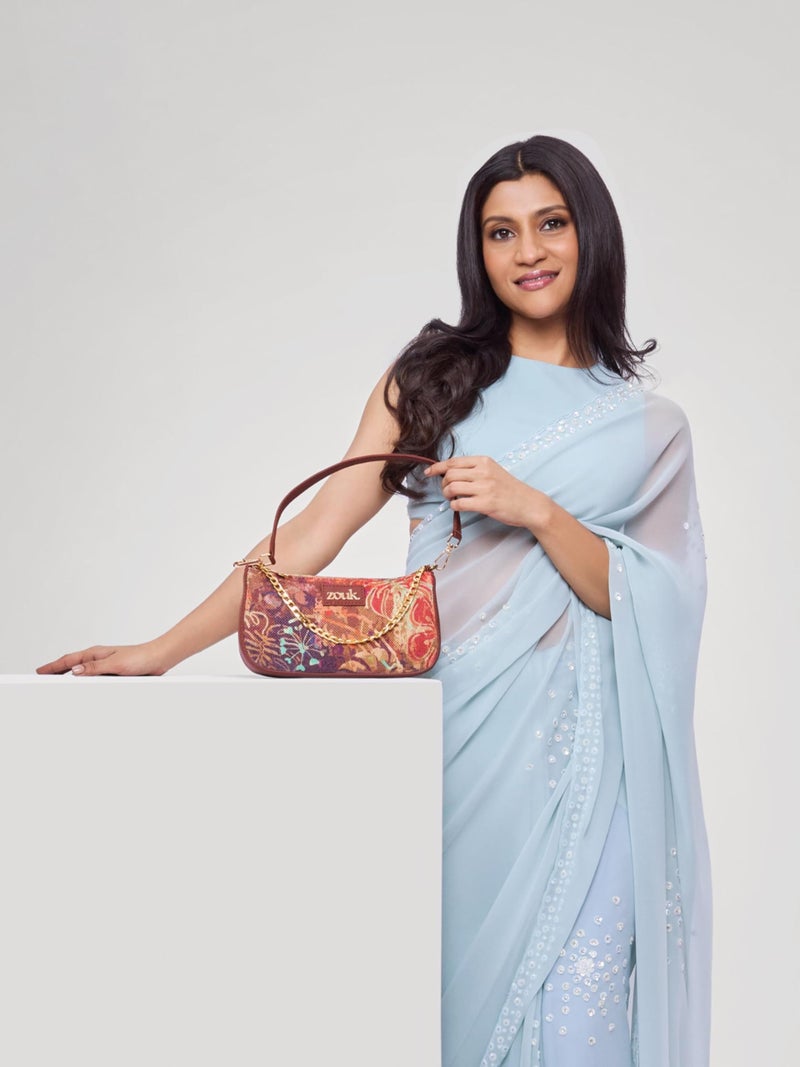 ZOUK Baguette Bag | Crossbody Bags for Women | Women's Handbags | Stylish Sling Bag for Woman | Vegan Leather Evening Bag | Travel & Office Use | Purse and Wallet | FloLov Print - Image 2