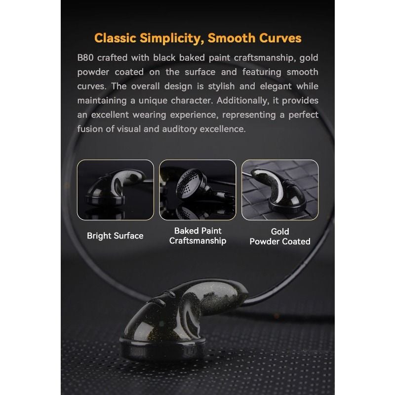 Nicehck B80 Hi-Fi Wired Earbuds, 14.8mm PU Diaphragm, HD Microphone, Music Earphones, 3.5mm, With Mic - Image 3