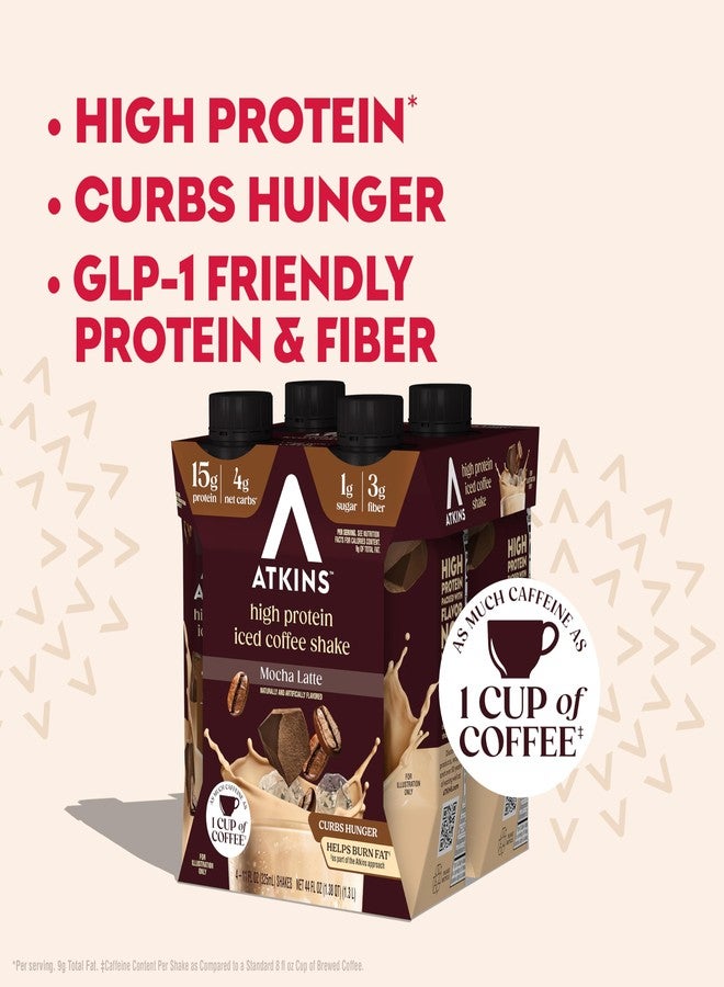 Atkins Mocha Latte Iced Coffee Flavored Protein Shake, High Protein, Low Glycemic, Low Carb and Low Sugar Shakes, Keto-Friendly, 12 Pack - Image 4