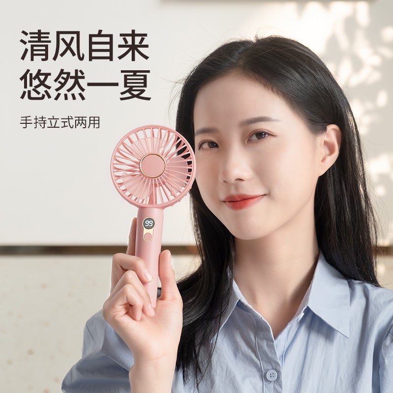 New Handheld Small Fan Charging Portable Portable Small Usb Students Hand Desktop Mini Fan - Image 4