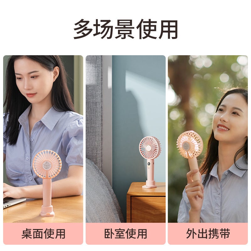 New Handheld Small Fan Charging Portable Portable Small Usb Students Hand Desktop Mini Fan - Image 5