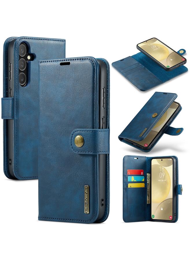 The Bros Case For Samsung Galaxy S24 5G Crazy Horse Texture Detachable Magnetic Leather Case