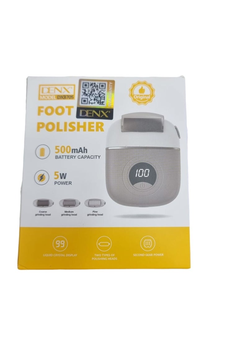 Denx Handheld Electric Callus Remover Rechargeable Foot File With 2 Adjustable Speed Equipped With LED Light For Calluses Cracked Rough Skin Pedicure Tools