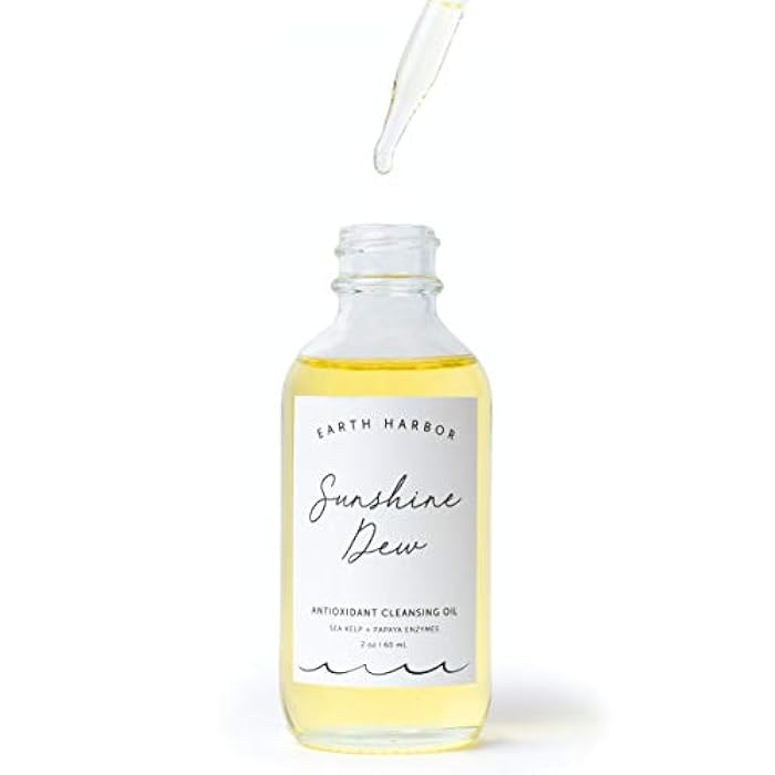 Earth Harbor | SUNSHINE DEW Cleansing Oil - Deep Cleanse & Makeup Remover | Papaya Enzymes and Sea Kelp | 2 fl oz - Image 2