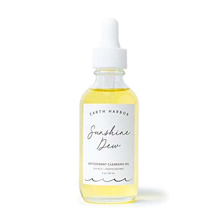 Earth Harbor | SUNSHINE DEW Cleansing Oil - Deep Cleanse & Makeup Remover | Papaya Enzymes and Sea Kelp | 2 fl oz - Image 1
