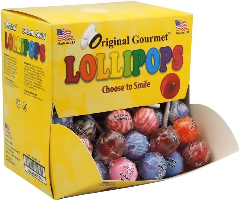 Original Gourmet Mini Cream Swirl Lollipops - 100 Count - Image 1