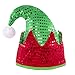 WTTORDE Elf Hat Felt Elf Hat with Jingle Bells Santa Hats Hat Great Holiday Party Costume New Year Gift Ideas and Accessory RedGreen with Sequins - Image 3