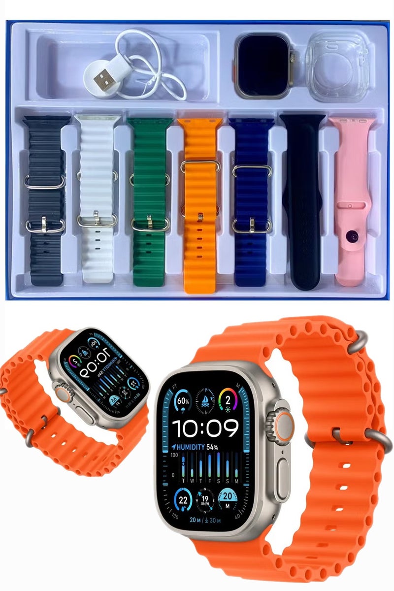 Smart Watch 7+1 full touch with replaceable multiple color straps