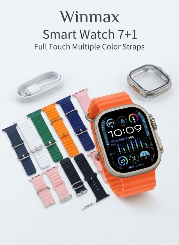 Winmax Smart Watch 7+1 full touch with replaceable multiple color straps - Image 4