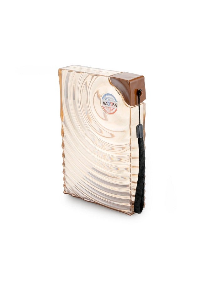 Nayasa Plastic Notebook Alpha Bottle | 580 ML | Slim Body And Notebook Style Water Bottle | Compact Size | Light Weight | Ideal Usage For School & College | 12.7 cm X 3.7 cm X 19 cm | Brown - Image 1