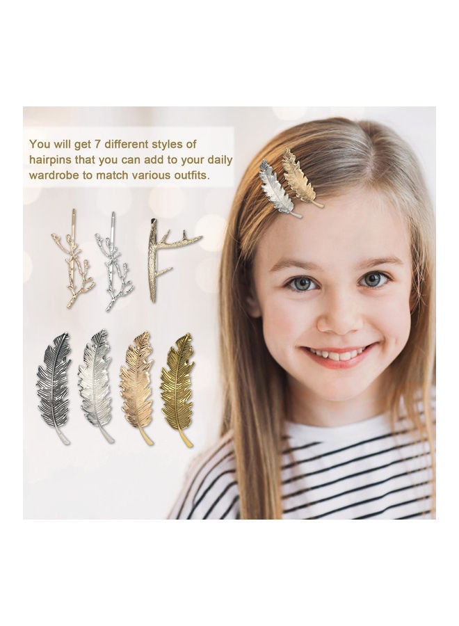 NIBEMINENT 7-Piece Fashion Hair Clips Multicolour - Image 5