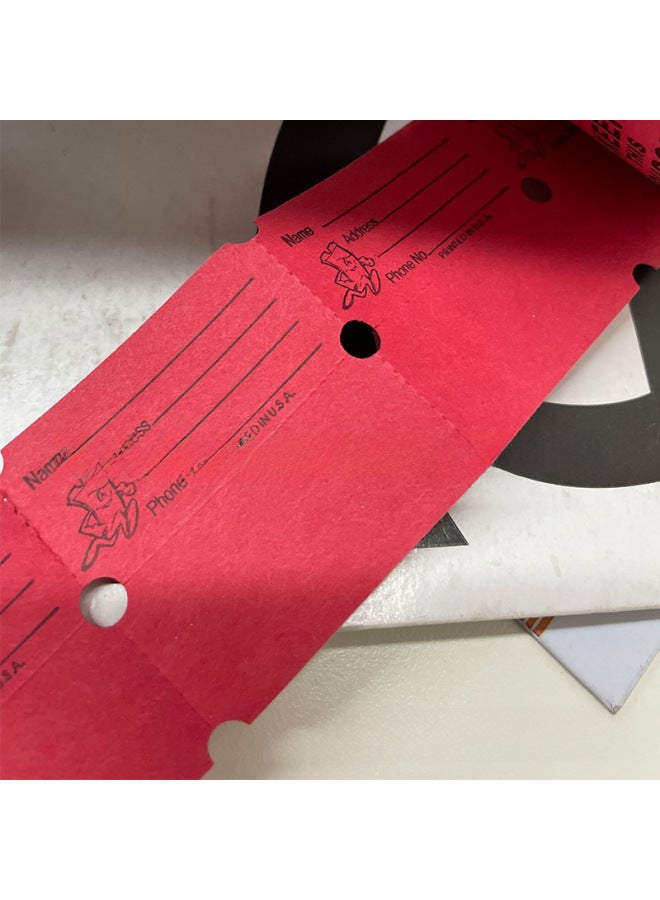 قسيمة سحب لتذكرة الألعاب، قسيمة رسم للأنشطة، مادة ورقية مزدوجة اللمعان، تذكرة تطوير الاهتمام الترفيهي، اللون: أصفر - Image 4